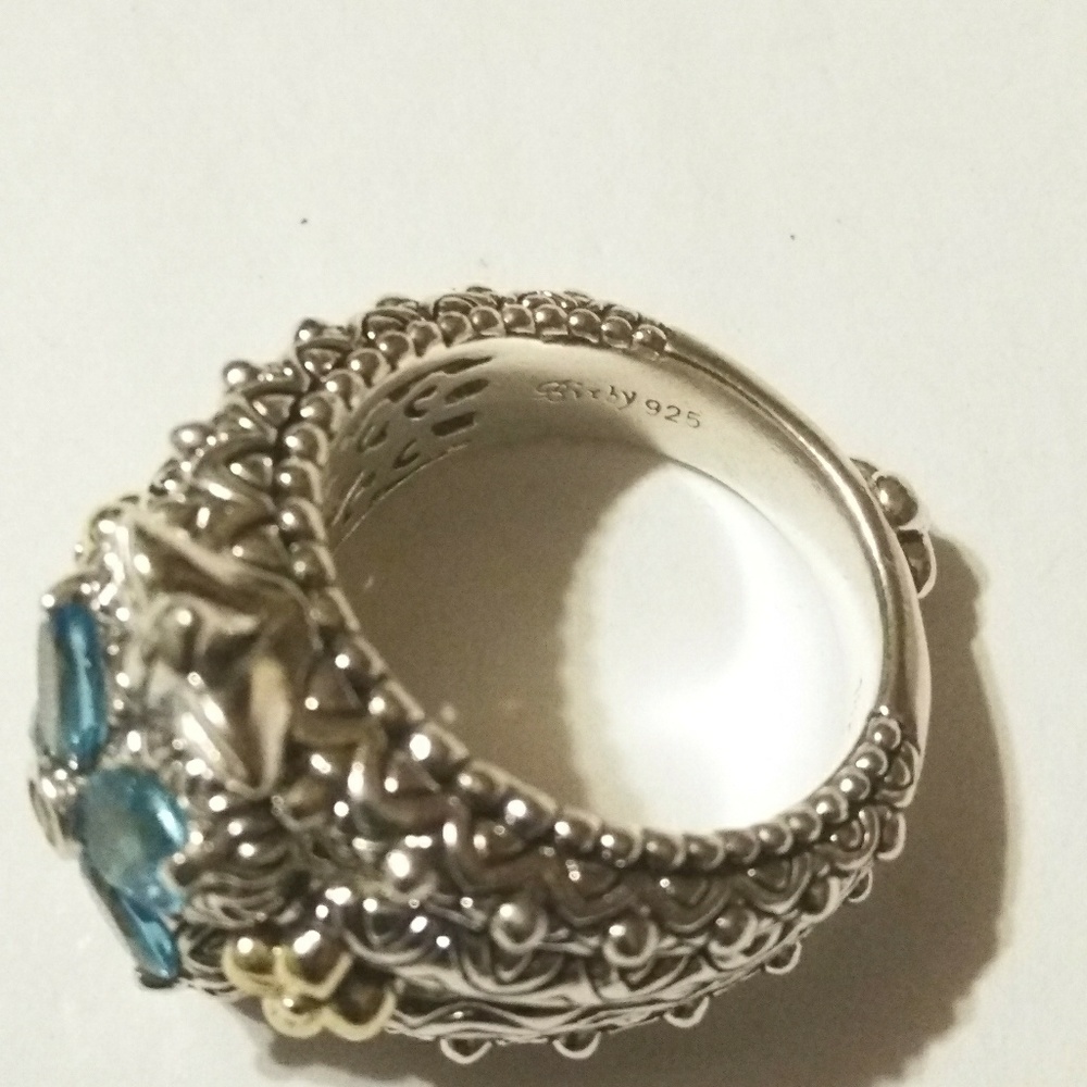 Barbara Bixby blue topaz ring size 7 - Picture 3 of 4